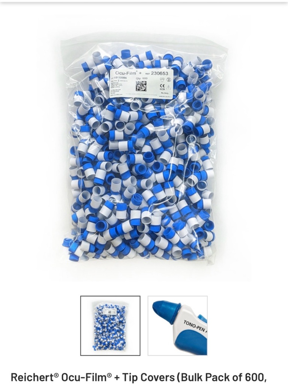 Reichert Ocu-Film Tip Covers in Blue & White Tono pen